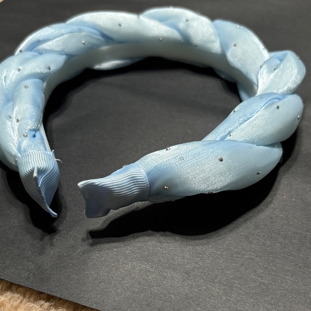 Elegant Blue Braided Headband - Picture 3 of 4